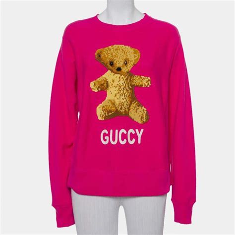 gucci teddy bear dress|Gucci teddy bear sweatshirt.